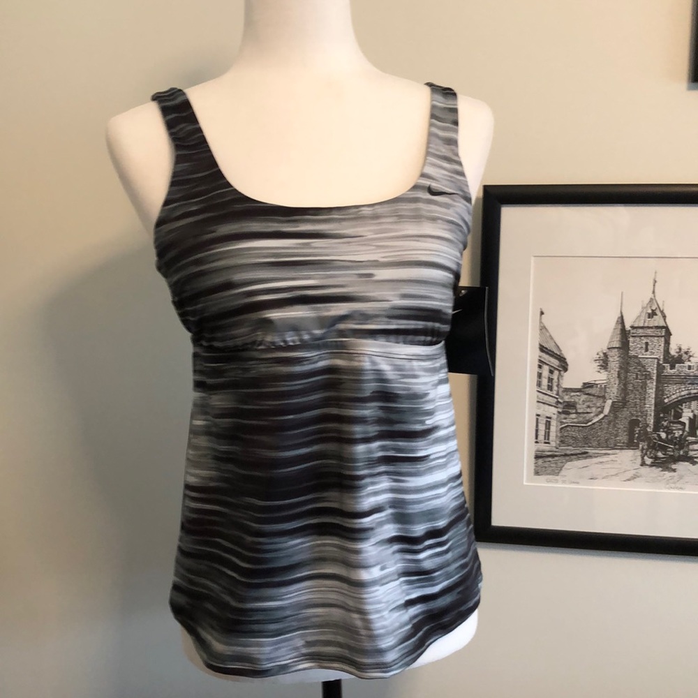 Nike Ladies Tank Top Size Lg. Black Grey White NWT